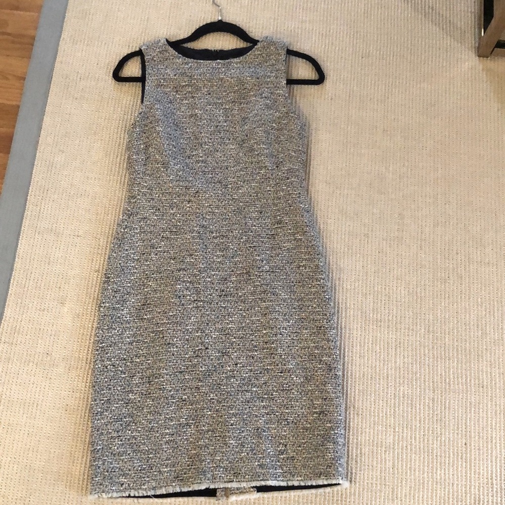 Size 4 theory shift dress. Tweed. Fun colors blue turquoise cream.